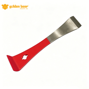 Herramienta para Colmenas de Abejas de Acero Inoxidable con Mango Rojo, Raspador Multifuncional para Apicultura - Product Image 2