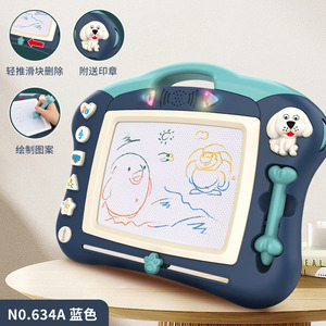 Tableau magnétique à dessin pour enfants avec lumière et musique, jouet éducatif pour enfants de 3 à 6 ans, tableau à dessin en plastique unisexe - Product Image 4