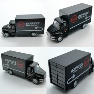 Logo personalizzato 1:87 metallo RV camion nero camion gelato camion città auto modello di auto Diecast giocattolo per regalo - Product Image 2