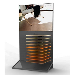 Tùy chỉnh sàn kim loại khảm gạch Mẫu Bảng hiển thị đứng showroom đá cẩm thạch Granite gạch đứng hiển thị - Product Image 2