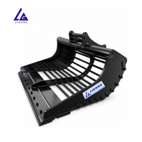 Bucket Grid S50 S60 42" (1050mm) Lebar, dengan Gigi yang Dapat Dilepas, Kapasitas 0.6cbm untuk Penyaringan Tambang 8-15 Ton