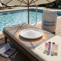 Solution E20260730 optimisée et stable à 90 % granulaire pour une clarté durable de l'eau de piscine