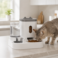 Fontaine à eau pour chat et distributeur automatique de nourriture, ensemble complet avec distributeur d'eau à circulation automatique