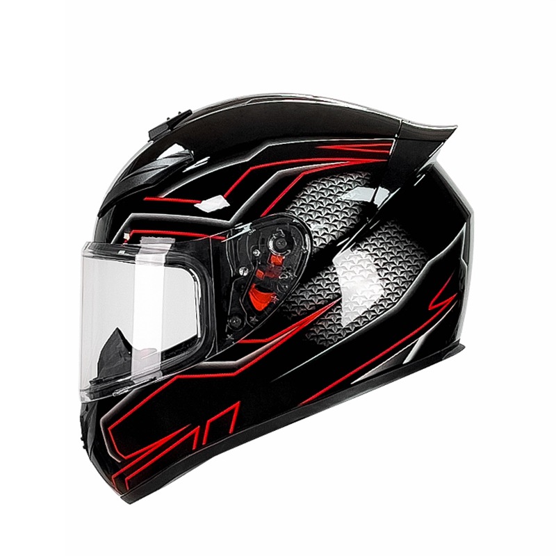 Red lines with transparent lenses