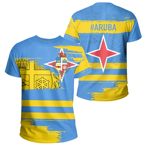 Nuevo diseño camiseta <span class=keywords><strong>hombres</strong></span> fútbol béisbol Softball uniforme Aruba bandera Patten deporte estilo <span class=keywords><strong>hombres</strong></span> camiseta venta al por mayor precios bajos - Product Image 1