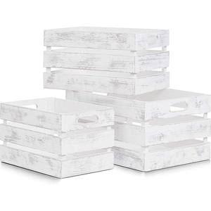 Poubelle de conteneur de nidification rustique avec poignées panier en bois de ferme décoratif <span class=keywords><strong>Vintage</strong></span> boîte en bois Riser caisses de stockage en bois - Product Image 3