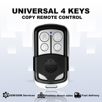 Télécommande sans fil universelle 315/433,92 MHz à 4 boutons, télécommande en métal ABS, duplicateur de télécommande pour porte de garage, porte automatique