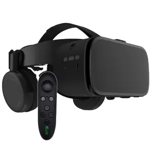 ชุดหูฟัง VR สำหรับโทรศัพท์มือถือ tbz โลโก้ที่กำหนดเอง3D กล่องแว่นตา VR พร้อมรีโมทควบคุม