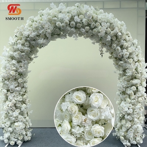 Decoración de Fondo para Ceremonia de Boda SMOOTH, Arco de Boda con Flores Blancas - Product Image 1
