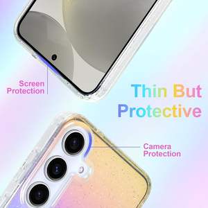 Per Samsung Galaxy S25 Ultra Case chiara estetica iridescente arcobaleno per S23 S24 Ultra FE copertura del telefono magnetico gradiente colori - Product Image 5