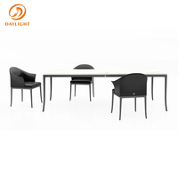 Table à manger de luxe en marbre/métal/bois/pierre frittée, design personnalisable, style italien moderne pour la maison, utilisation en hôtel, 10 places