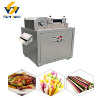 Machine automatique de fabrication de pailles à boire en riz comestible, ligne de production d'extrusion de pailles en tapioca biodégradable