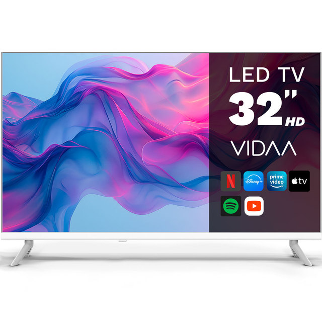 Led 32-Inch HD Vidaa Smart TV Netflix Disney Plus Prime Video Apple TV Spotify YouTube Plastic 220-240V Household Use