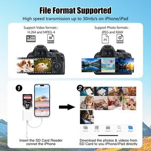 Adattatore USB OTG 2 in 2 5-in-1 Lettore di Schede di Memoria per Slot Micro <span class=keywords><strong>SD</strong></span> <span class=keywords><strong>SD</strong></span> per Micro <span class=keywords><strong>SD</strong></span> SDHC SDXC <span class=keywords><strong>MMC</strong></span> per iPhone/iPad USB C - Product Image 4