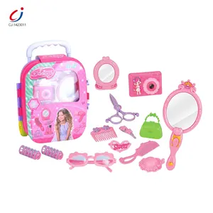 Plastic flash mirror pretend dress up hair dryer sharon play girls toys beauty set