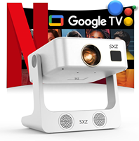 Projecteur LED WiFi 6 à courte focale pour films, système Android 13 Google-TV D1 GTV, LCD 350 ANSI, 200 pouces, 1080P, intelligent, prise en charge 4K, vente en gros