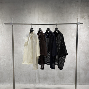 Custom Blank Boxy Fit Mesh Layering <strong>T</strong>-<strong>Shirt</strong> Y2K Oversized <strong>V</strong> <strong>Neck</strong> Streetwear Style Fashion Trendy Top <strong>Mens</strong> <strong>T</strong> <strong>Shirt</strong> - Product Image 4