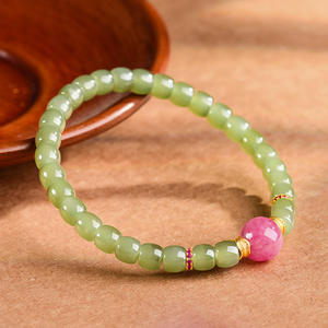 Pulsera de Jade Natural Hetian, Estilo Chino, Diseño Original, Joyería para Mujer, Regalo con Certificado de Tasación C439 - Product Image 1