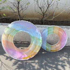 Flotador Inflable con Lentejuelas de Arcoíris, Unisex, para Piscina y Parque Acuático, Material de PVC Ecológico - Product Image 2