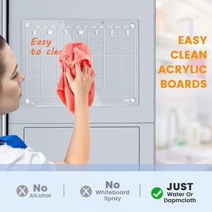 <span class=keywords><strong>Planificador</strong></span> mensual magnético de acrílico, <span class=keywords><strong>planificador</strong></span> semanal, calendario, pizarra blanca, borrado en seco, transparente - Product Image 4