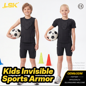 Armatura Sportiva Invisibile Professionale per Bambini, Tuta Protettiva Imbottita per Calcio, Football, Rugby, Kit di Compressione Pro - Product Image 1
