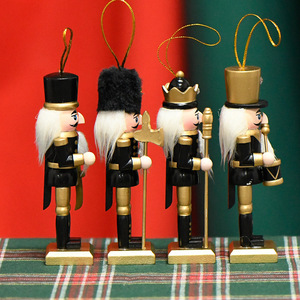 Commercio all'ingrosso 13cm soldato nordico schiaccianoci Design moderno ornamento di natale in legno massello casa oggetti decorativi - Product Image 2