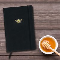 Agenda en faux cuir taille A5 100 feuilles de poche alignées à plat cahier de notes à fermeture élastique à feuilles mobiles pour l'écriture et la lecture