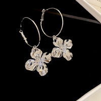 Anting-anting Gaya Metalik Modis, Laris Manis, Mewah, Meniruskan Wajah, Tampilan High-end