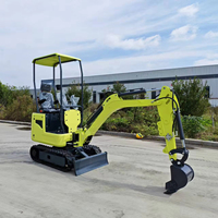Mini-excavatrice chinoise de 1,2 à 2 tonnes à prix réduit avec moteur Laidong, pompe et moteur haute performance, accessoires en option