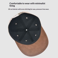 Gorra de Béisbol de 6 Paneles de PVC y Gamuza de Color Sólido, Versátil para Otoño e Invierno, Estilo Coreano, para Hombre, Deportiva, Protección Solar, Cálida y Ajustable