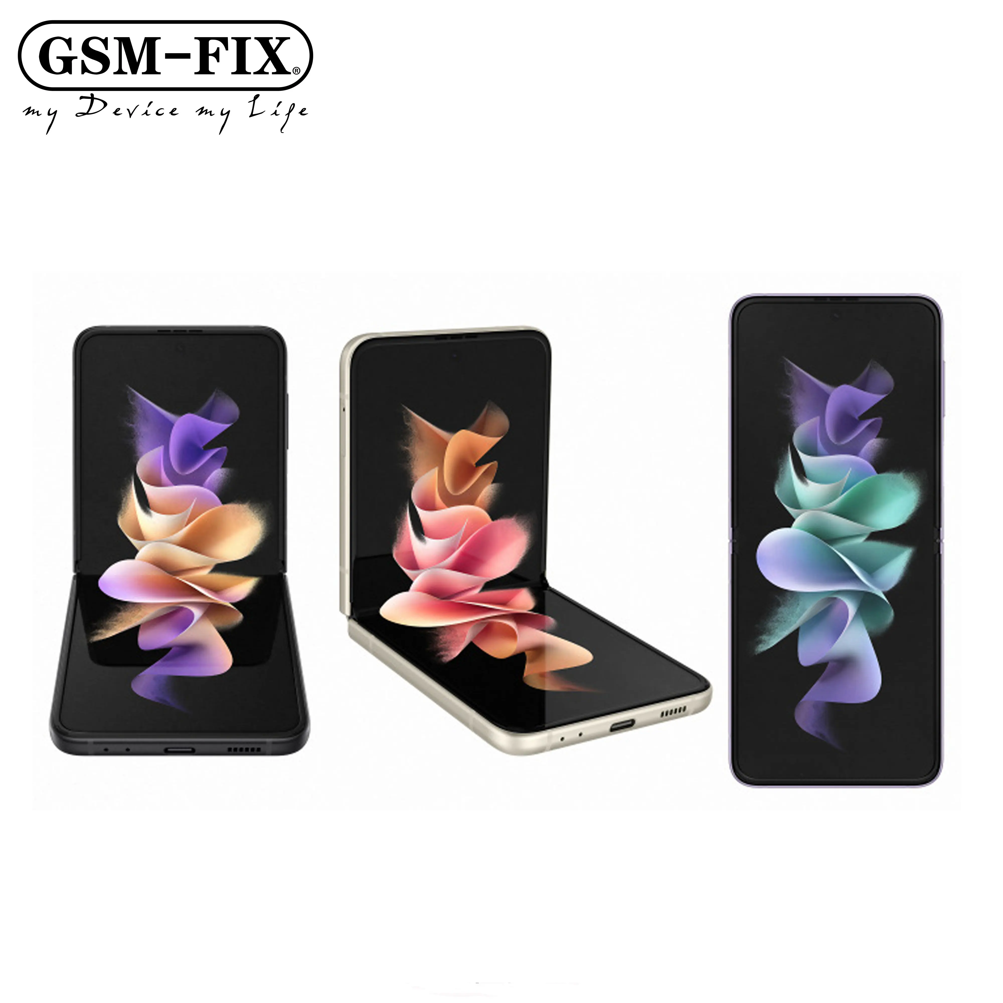 GSM-FIX 6.7" 8GB RAM 256GB ROM NFC Snapdragon Original Unlocked Foldable 5G Cell Phone For Samsung Galaxy Z Flip 3 Z Flip3 5G