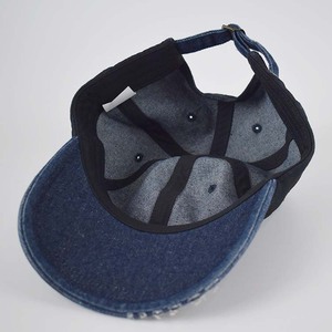 Cappellino da Baseball Stile <span class=keywords><strong>Dad</strong></span> Hat a 6 Pannelli in Denim Lavato Vintage Europeo Americano, Tinto con Effetto Usurato, con Fibbia Argento-Rame, Lavabile in Acqua, Sportivo - Product Image 5