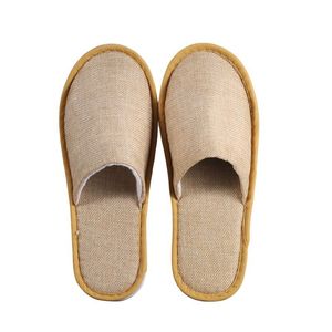 Fengshang üretici toptan tek kullanımlık çevre dostu keten terlik ev misafirperverliği ve oteller için otel olanakları - Product Image 1