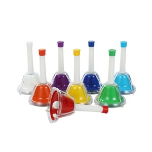 Istruzione bambini colori arcobaleno giocattolo strumento musicale arcobaleno campana a mano - Product Image 3