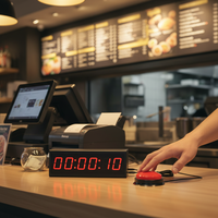 Timer Tantangan 6 Digit 10 Detik Stopwatch Timer Permainan LED Portabel Laris untuk Toko Restoran