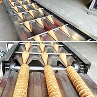 Machine de production automatique de mini gaufres roulées de haute qualité, biscuits sucrés, cornets de crème glacée pour la fabrication