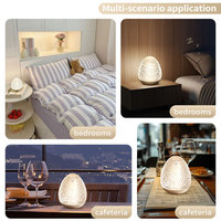 Lampe de table LED de luxe à lumière d'ambiance, rechargeable avec commande tactile, 3 niveaux de gradation, pour la maison ou la restauration