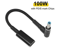 Kabel Charger USB Type C Female 100W ke 4.5*3.0mm PD untuk Laptop HP