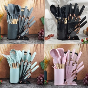 Juego de utensilios de cocina de silicona para cocina antiadherente, juego de utensilios de cocina de silicona, juego de 20 piezas, cuchillo de cocina, cuchara - Product Image 3