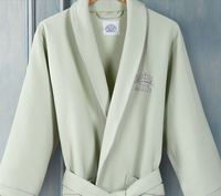 Peignoir de bain élégant en coton pur brodé avec logo personnalisé 5 étoiles de luxe