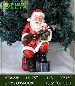 Statua di <span class=keywords><strong>Babbo</strong></span> <span class=keywords><strong>Natale</strong></span> in Resina Alta 15,75' con Sacco Regalo per Decorazioni Natalizie e Arredamento Casa - Product Image 5