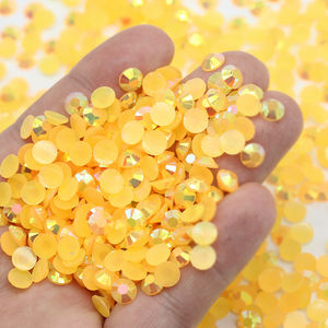 Plus de 1000 couleurs prêtes à être expédiées, 2 mm-6 mm, emballage personnalisé, couleur <span class=keywords><strong>orange</strong></span>, strass en résine AB en vrac - Product Image 1