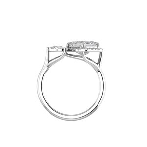 แหวนเพชรทรง Asscher แบบ Lab Grown ทอง 9 กะรัต, 14 กะรัต, 18 กะรัต สำหรับแหวนหมั้นผู้หญิง - Product Image 5