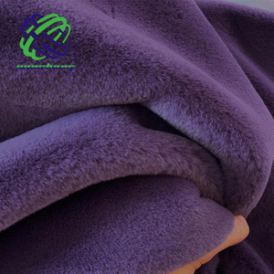 2022 NEW Eco <strong>Fur</strong> Solid Color 1200gr Rabbit Re Faux <strong>Fur</strong> Fabric for Jackets Hats Bags - Product Image 6