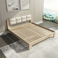 Marco de cama King de estilo europeo, conjunto de muebles de dormitorio doble de tamaño completo de madera moderna, fabricante de China