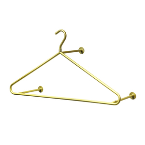 Estante Metálico Dorado para Exhibición <span class=keywords><strong>de</strong></span> Ropa, Colgador <span class=keywords><strong>de</strong></span> <span class=keywords><strong>Pared</strong></span>, Directo <span class=keywords><strong>de</strong></span> Fábrica - Product Image 1