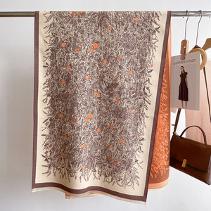 Phụ nữ quá khổ mùa đông ấm áp CAPE Pashmina khăn choàng với Mô hình lá đan len Cashmere Poncho bọc từ nhà cung cấp đáng tin cậy - Product Image 3