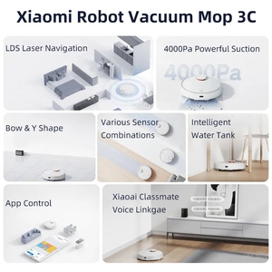 Robot Aspirador y Fregador Mijia 3C B106CN, Limpiador del Hogar, Barrido, Arrastre, Succión, Limpieza de Pisos, LDS, Planificación Inteligente, Aplicación Mihome, WiFi - Product Image 3
