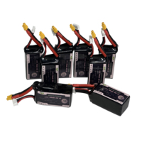 Pack de batteries LiPo 4S1P 14,8V 750mAh 95C à décharge rapide, batterie polymère au lithium à coque souple pour micro-quadricoptères de course FPV