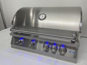 شواية غاز مدمجة فاخرة وعصرية بـ 4 مواقد رئيسية للمطبخ الخارجي، مصنوعة من الفولاذ المقاوم للصدأ 304 مع تحكم رقمي باللهب - Product Image 1